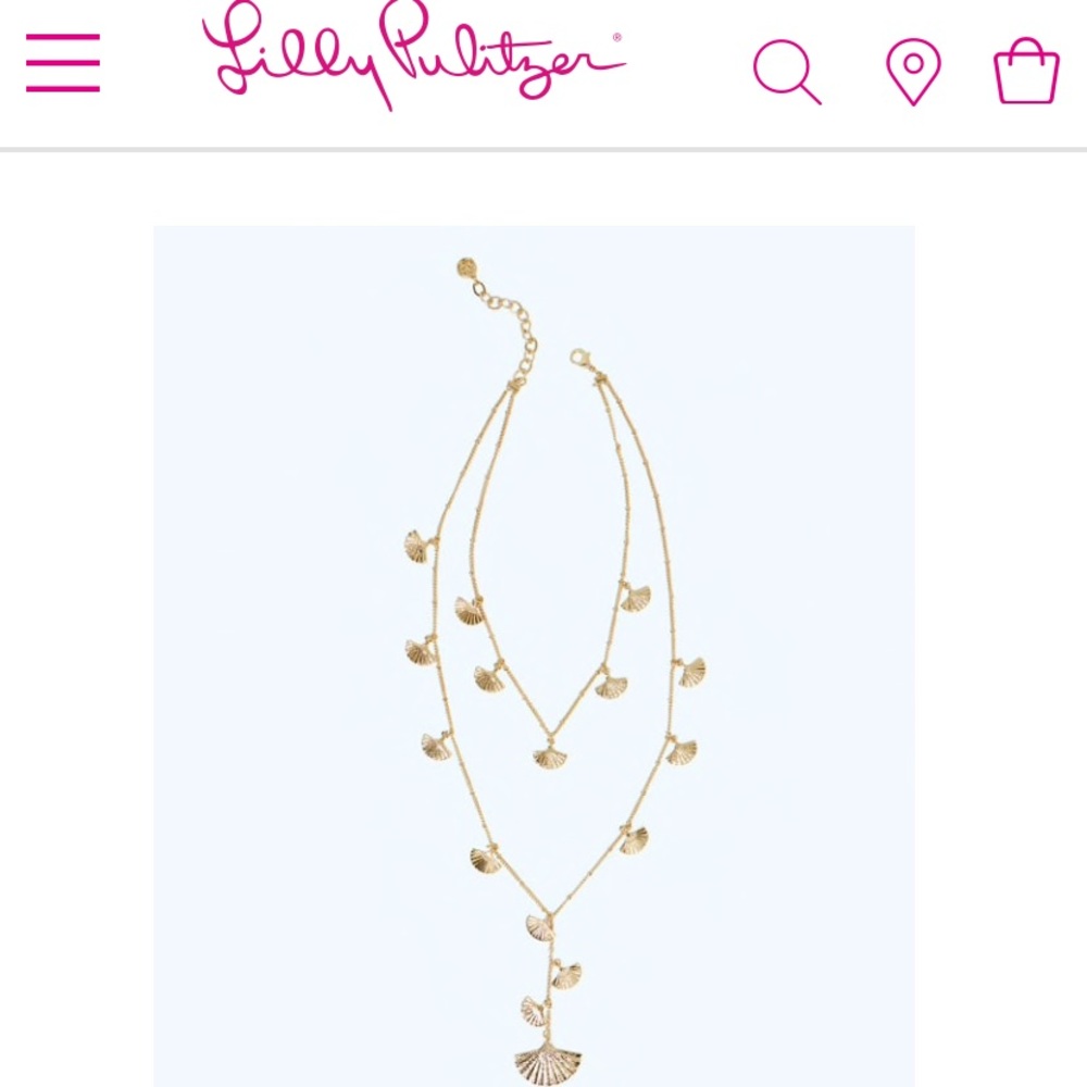 Lilly Pulitzer Layered Shell Necklace and Bracelet